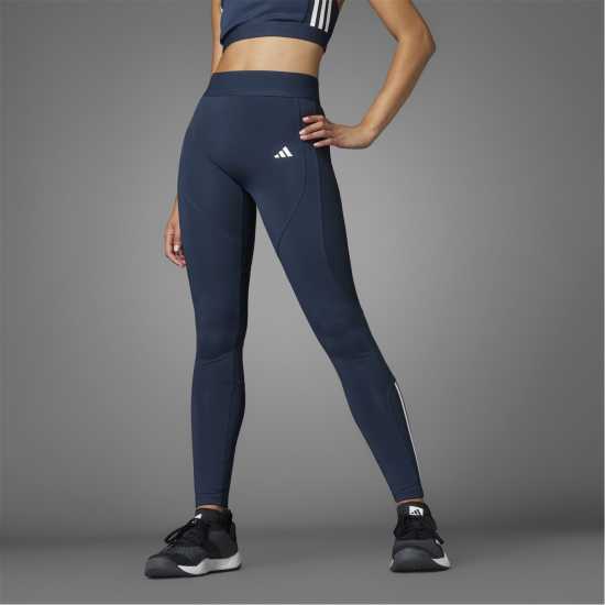 Adidas Hyperglam Full-Length Ribbed Leggings Womens Adidas Hyperglam Full-Length Ribbed Leggings Womens