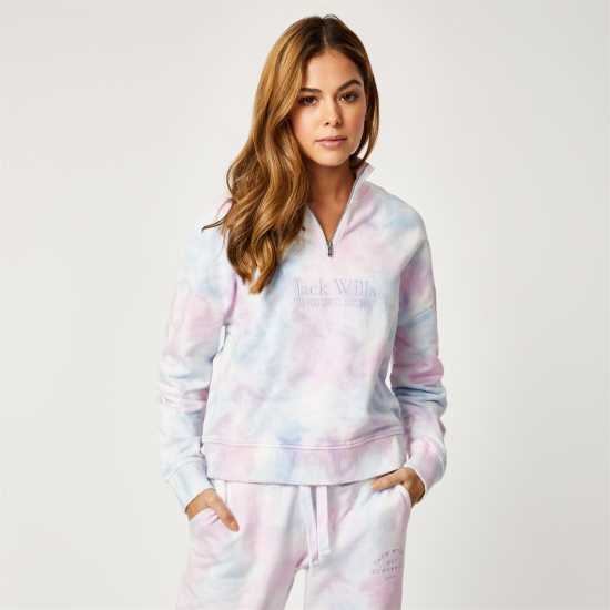 Jack Wills Honeylane Half Zip Sweatshirt Womens Съмръчно синьо Jack Wills Honeylane Half Zip Sweatshirt Womens Съмръчно синьо