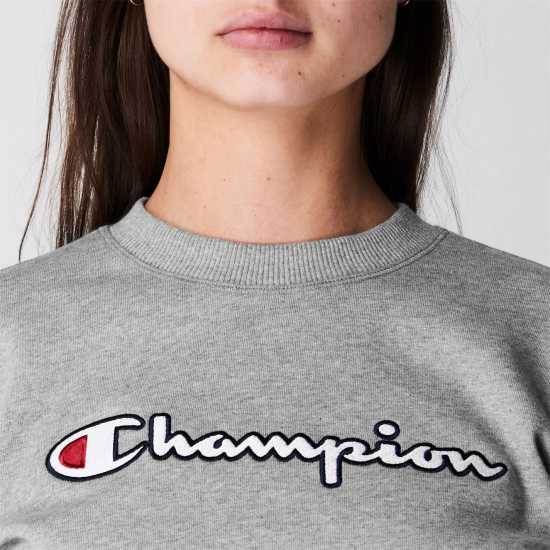 Champion Блуза Обло Деколте Script Crew Neck Sweatshirt  Дамски суичъри и блузи с качулки
