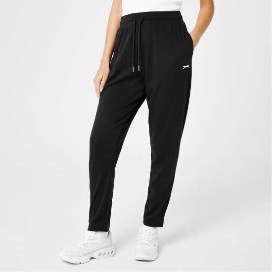 Slazenger Interlock Open Hem Pant Womens Черно Дамски долнища на анцуг