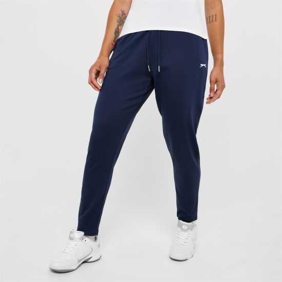 Slazenger Interlock Open Hem Pant Womens Морска синьо Дамски долнища на анцуг