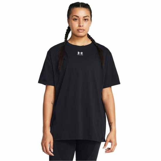 Дамски тениски и фланелки Under Armour Campus Oversize Short Sleeve T-Shirt Womens Черно Under Armour Campus Oversize Short Sleeve T-Shirt Womens Черно Дамски тениски и фланелки