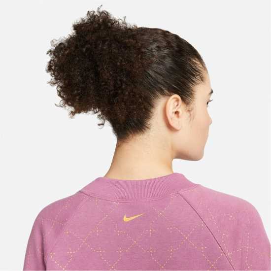 Nike Cropped Therma Fit Sweatshirt Womens Light Bordeaux - Дамски клинове за фитнес