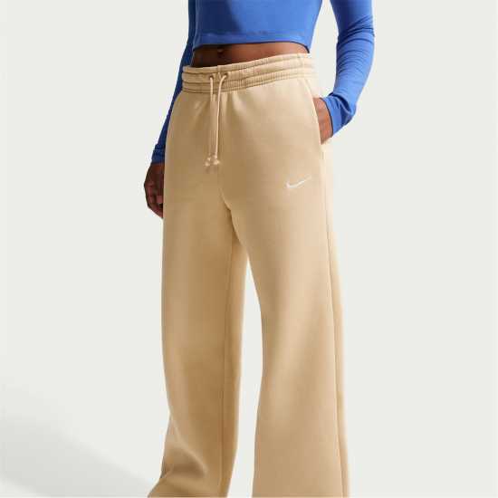 Nike Sportswear Phoenix Fleece Women's High-Waisted Wide-Leg Sweatpants Linen 
