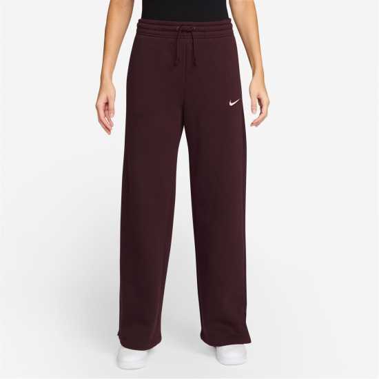 Nike Sportswear Phoenix Fleece Women's High-Waisted Wide-Leg Sweatpants Бордово Смъстяване 