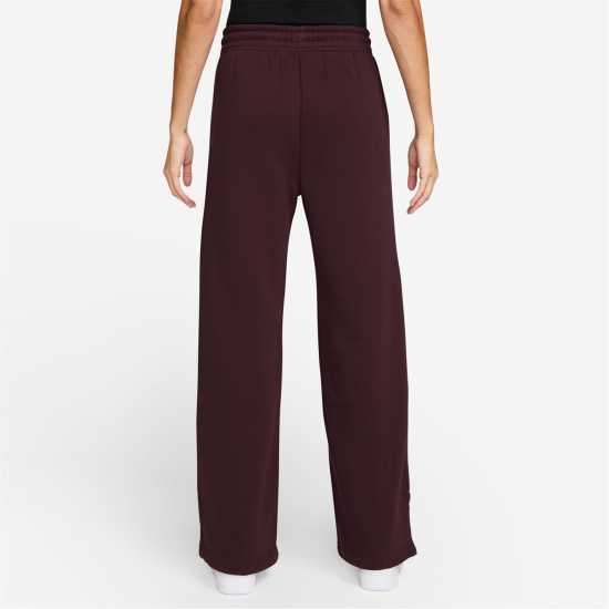 Nike Sportswear Phoenix Fleece Women's High-Waisted Wide-Leg Sweatpants Бордово Смъстяване 