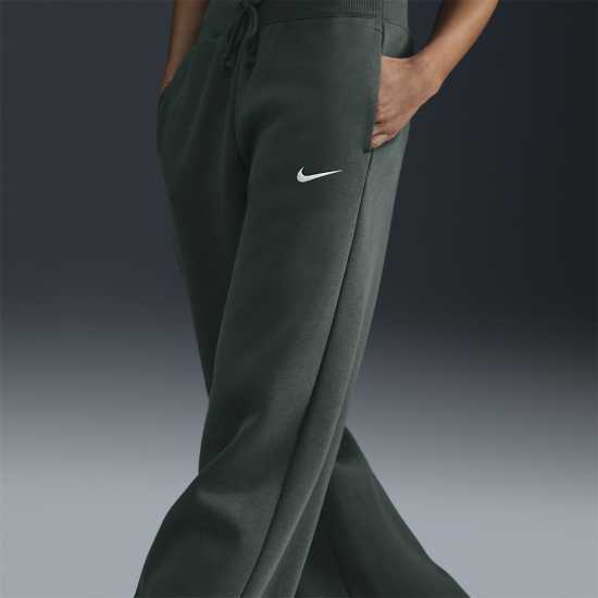 Nike Sportswear Phoenix Fleece Women's High-Waisted Wide-Leg Sweatpants Винтажно зелено 