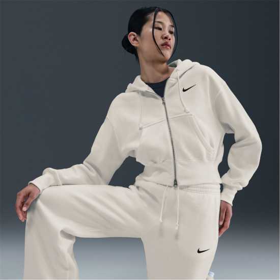 Nike Sportswear Phoenix Fleece Women's High-Waisted Wide-Leg Sweatpants Син/Черен 