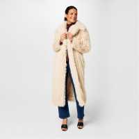 Biba Палто С Изкусвен Костъм Clipped Longline Faux Fur Coat  Дамски якета и палта