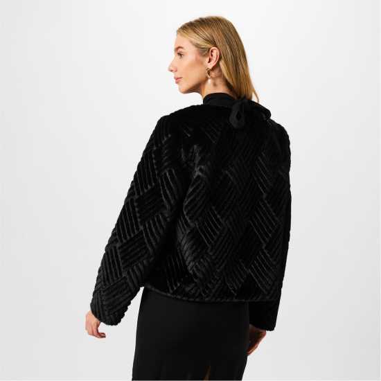 Biba Яке Изкуствена Кожа Clipped Faux Fur Jacket  Дамски якета и палта