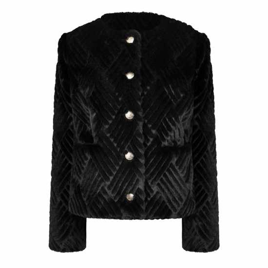 Biba Яке Изкуствена Кожа Clipped Faux Fur Jacket  Дамски якета и палта
