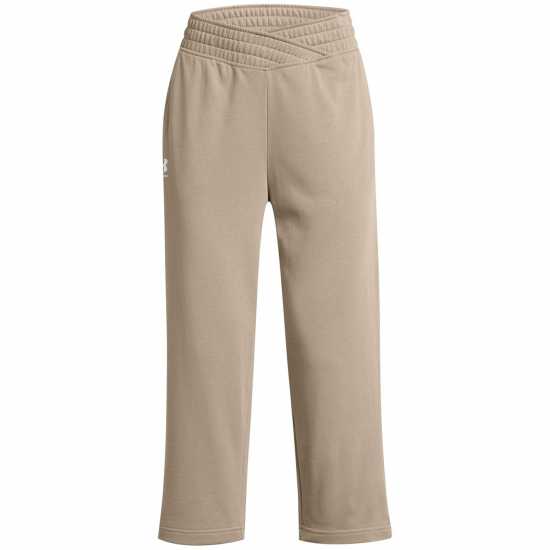 Under Armour Rival Terry Cropped Wide Leg Open Hem Jersey Jogger  