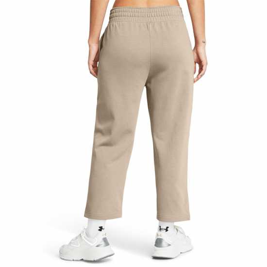 Under Armour Rival Terry Cropped Wide Leg Open Hem Jersey Jogger  