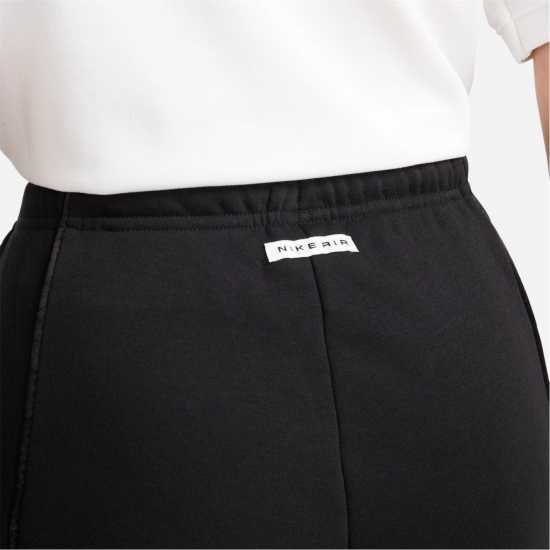 Nike Air Women's Mid-Rise Fleece Joggers Black/White Дамски долнища на анцуг