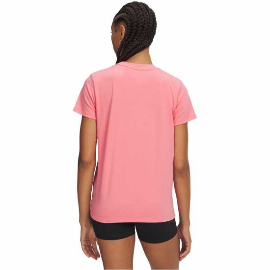 Under Armour Women's Rival Core Short-Sleeve Oversized T-Shirt Pink/White Under Armour Women's Rival Core Short-Sleeve Oversized T-Shirt Pink/White