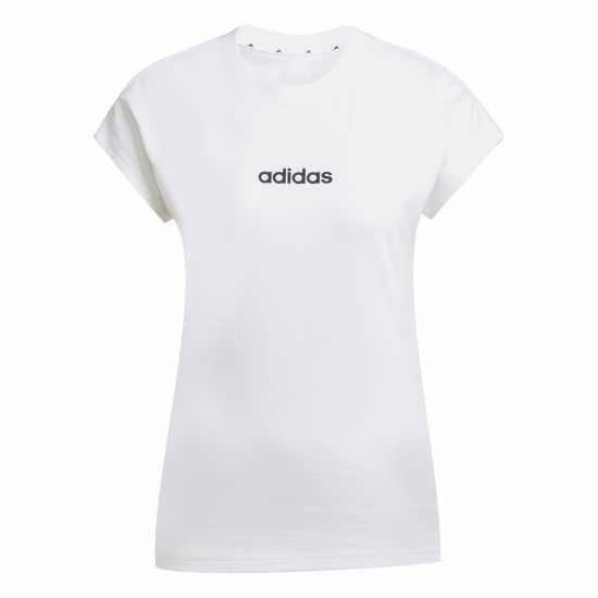 Adidas Essentials Linear Cotton T-Shirt Womens Бяло Дамски тениски и фланелки
