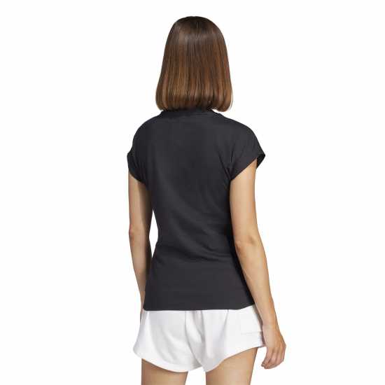Adidas Essentials Linear Cotton T-Shirt Womens Черно Дамски тениски и фланелки