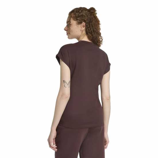 Дамски тениски и фланелки Adidas Essentials Linear Cotton T-Shirt Womens Shaddown Brown Adidas Essentials Linear Cotton T-Shirt Womens Shaddown Brown Дамски тениски и фланелки