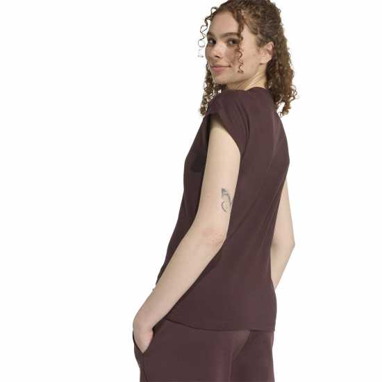 Дамски тениски и фланелки Adidas Essentials Linear Cotton T-Shirt Womens Shaddown Brown Adidas Essentials Linear Cotton T-Shirt Womens Shaddown Brown Дамски тениски и фланелки