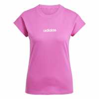 Дамски тениски и фланелки Adidas Essentials Linear Cotton T-Shirt Womens Фуксия розово Adidas Essentials Linear Cotton T-Shirt Womens Фуксия розово Дамски тениски и фланелки