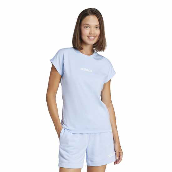 Дамски тениски и фланелки Adidas Essentials Linear Cotton T-Shirt Womens Свети синьо Adidas Essentials Linear Cotton T-Shirt Womens Свети синьо Дамски тениски и фланелки