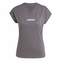 Дамски тениски и фланелки Adidas Essentials Linear Cotton T-Shirt Womens Угъл Adidas Essentials Linear Cotton T-Shirt Womens Угъл Дамски тениски и фланелки