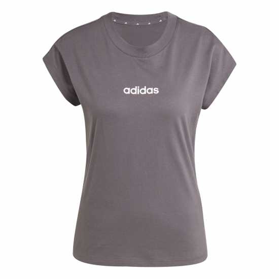 Adidas Essentials Linear Cotton T-Shirt Womens Угъл Дамски тениски и фланелки