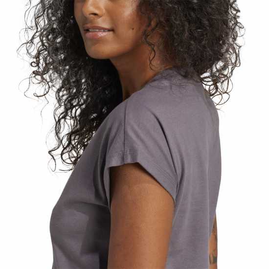 Adidas Essentials Linear Cotton T-Shirt Womens Угъл Дамски тениски и фланелки