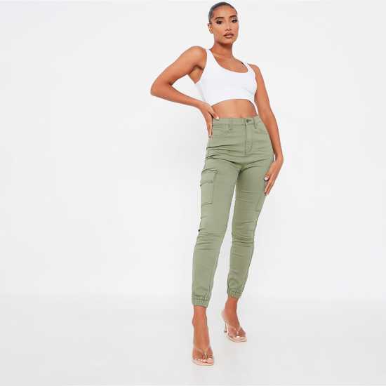 I Saw It First Isawitfirst Stretch Pocketed Cargo Jeans  