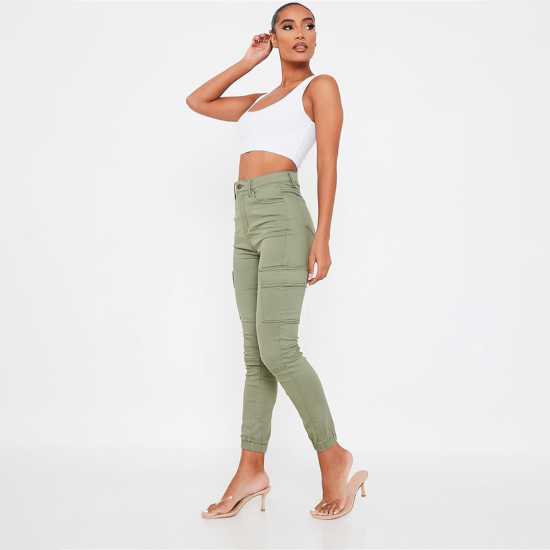 I Saw It First Isawitfirst Stretch Pocketed Cargo Jeans  