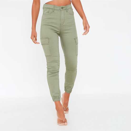 I Saw It First Isawitfirst Stretch Pocketed Cargo Jeans  
