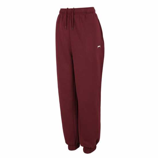 Дамски долнища на анцуг Slazenger Closed Hem Fleece Pants Womens Бордово Slazenger Closed Hem Fleece Pants Womens Бордово Дамски долнища на анцуг