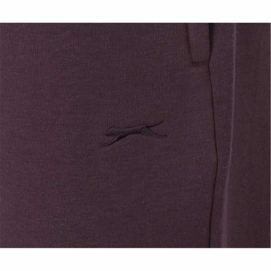 Slazenger Closed Hem Fleece Pants Womens Plum Дамски долнища на анцуг