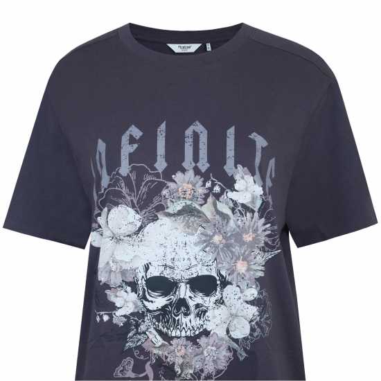 Firetrap Grunge T-Shirt Череп Дамски тениски и фланелки