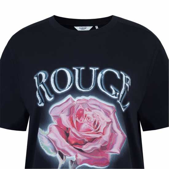 Firetrap Grunge T-Shirt Роза Дамски тениски и фланелки