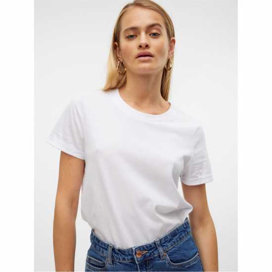 Vero Moda Paula T-Shirt Ярко бяло Дамски тениски и фланелки