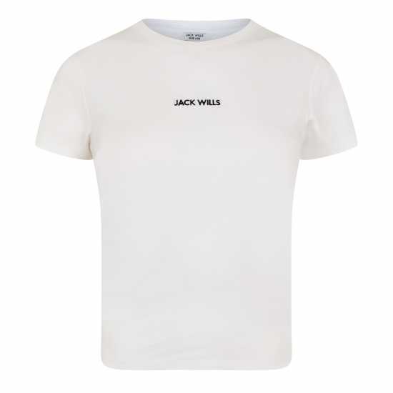 Дамски тениски и фланелки Jack Wills Baby Tee Бяло Jack Wills Baby Tee Бяло Дамски тениски и фланелки