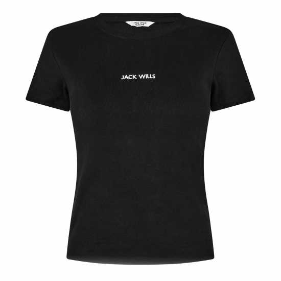 Дамски тениски и фланелки Jack Wills Baby Tee Черно Jack Wills Baby Tee Черно Дамски тениски и фланелки