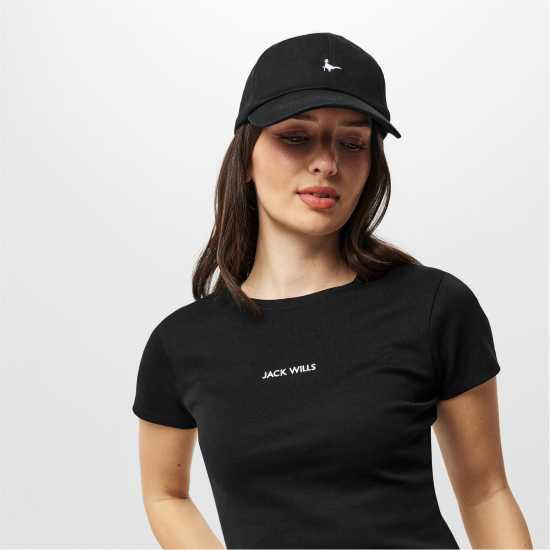 Дамски тениски и фланелки Jack Wills Baby Tee Черно Jack Wills Baby Tee Черно Дамски тениски и фланелки