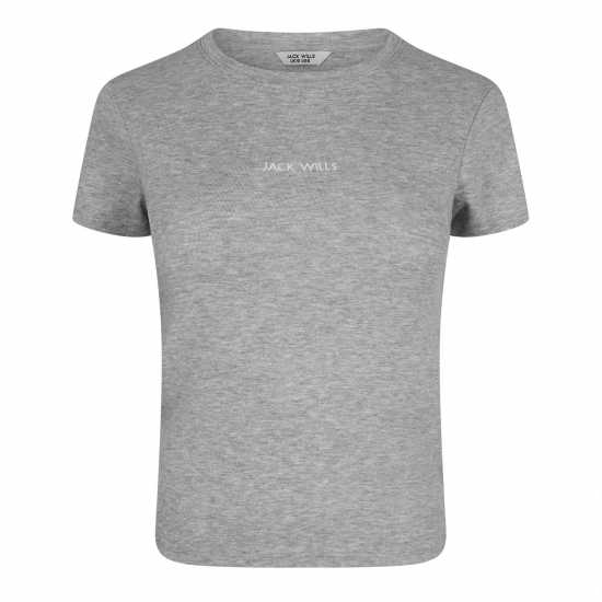 Jack Wills Baby Tee Сив марл Дамски тениски и фланелки
