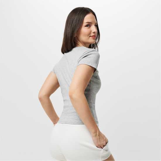 Jack Wills Baby Tee Сив марл Дамски тениски и фланелки