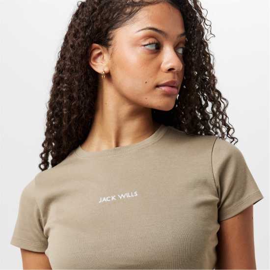 Дамски тениски и фланелки Jack Wills Baby Tee Тоуп Jack Wills Baby Tee Тоуп Дамски тениски и фланелки