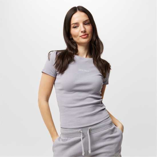Jack Wills Baby Tee Мъгла Дамски тениски и фланелки