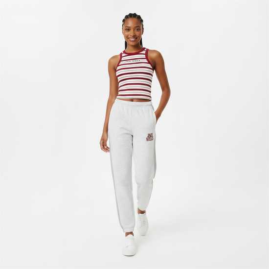 Jack Wills Women's Jw Contrast Logo Closed Hem Fleece Joggers  