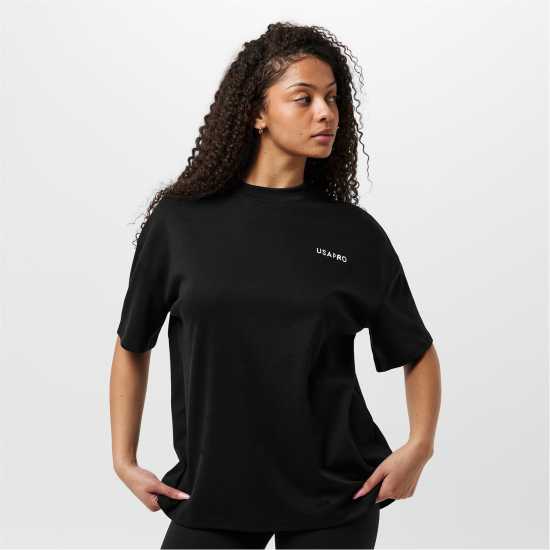 Usa Pro T-Shirt Womens Черно Дамски тениски и фланелки