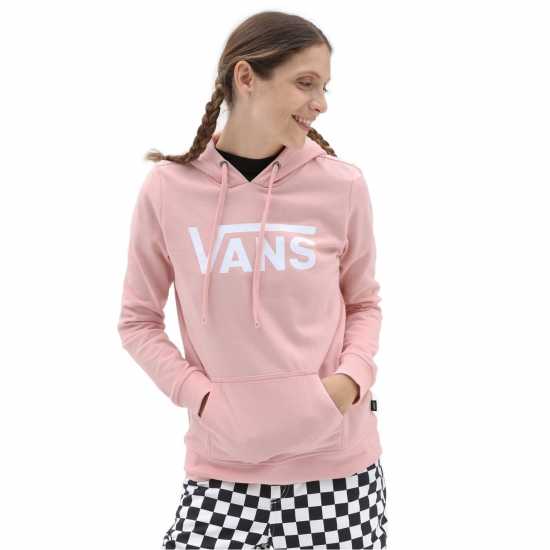Vans Logo Hoodie Silver Pink Дамски суичъри и блузи с качулки