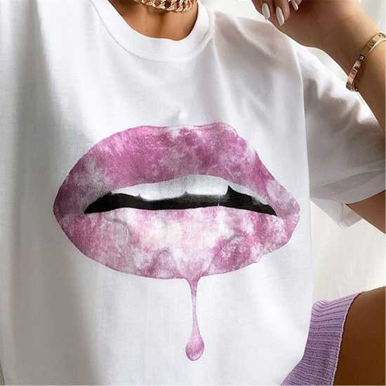 Tie Dye Lips Oversized T-Shirt