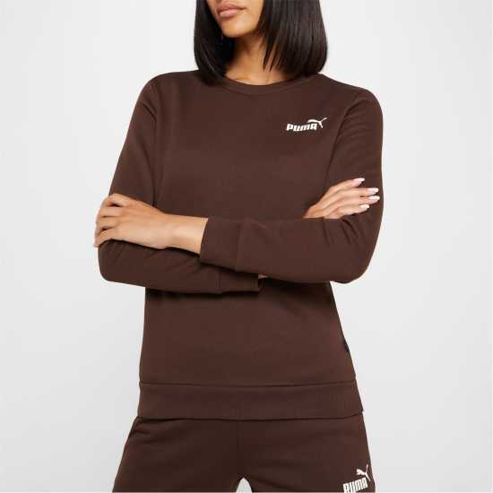 Puma Essential Crew Sweatshirt Womens Dark Chocolate Дамски суичъри и блузи с качулки