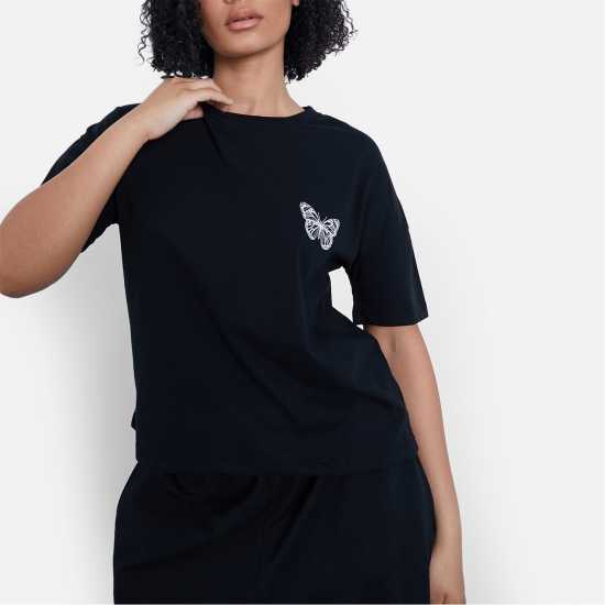 Тениска Basic Embroidered T Shirt And Joggers Set