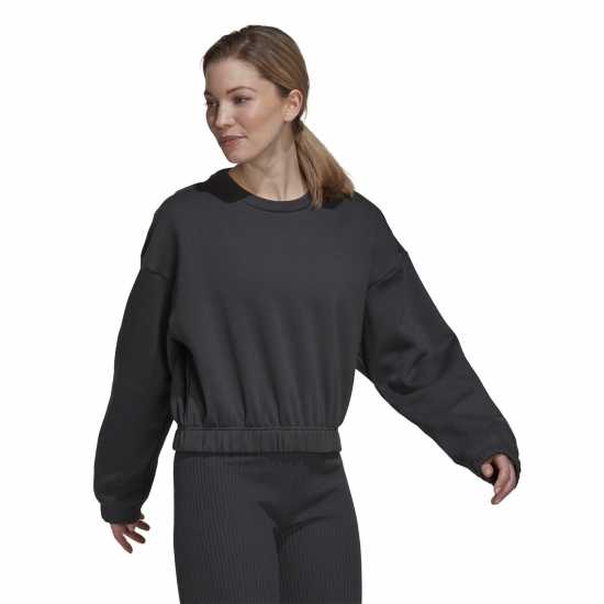 Adidas Cropped Sweater Womens  - Дамски суичъри и блузи с качулки